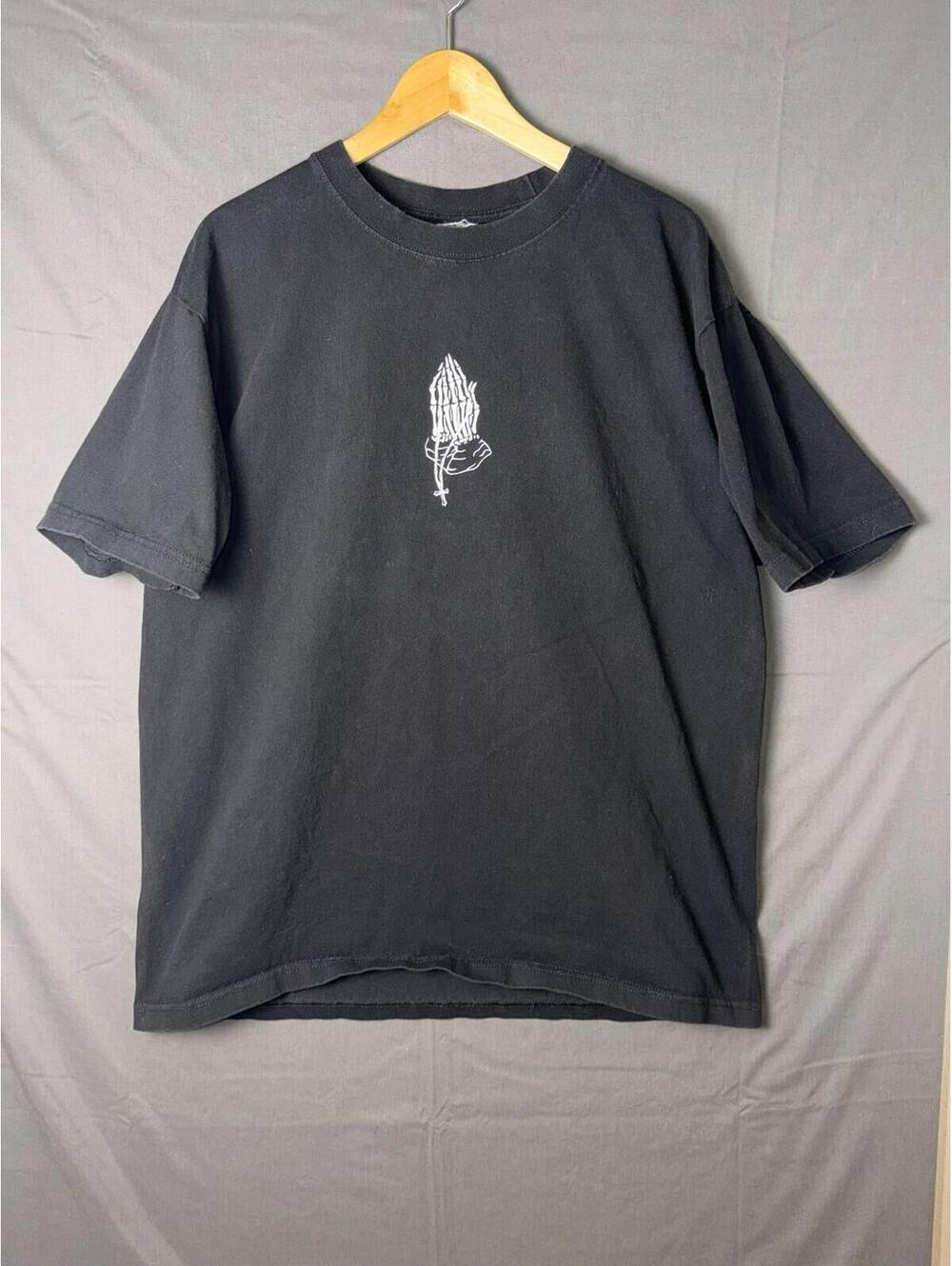 Praying Hands Rosary Graphic Tee Black Streetwear “For The Culture” Men’s Size L